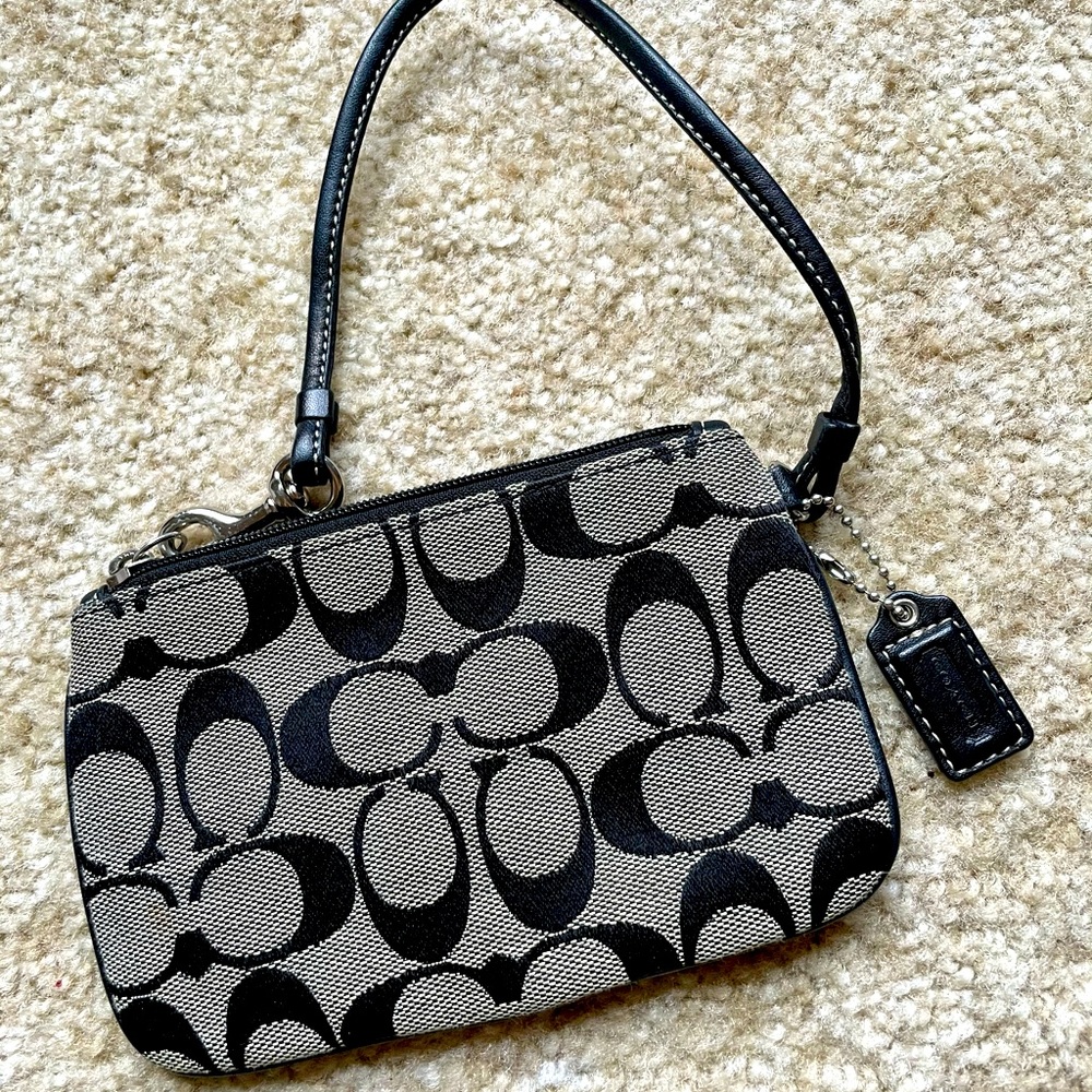 Coach Canvas Signature Wristlet
